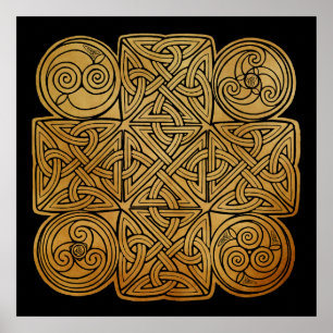 Póster Celtic Knotwork Cross