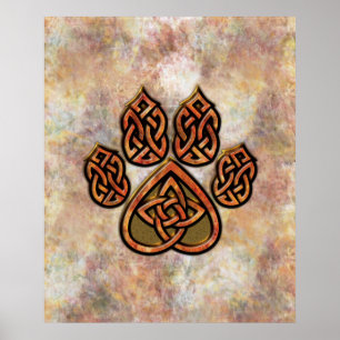 Póster Celtic Pawprint