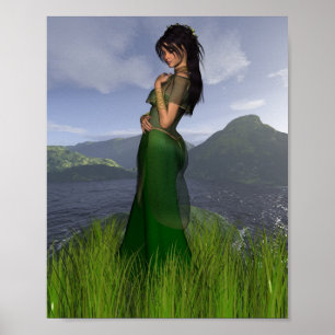 Póster Celtic Princess in the Mountains