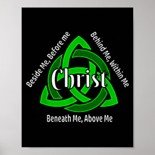 Póster Celtic Trinidad Kno Oración Cristiana de San Patri