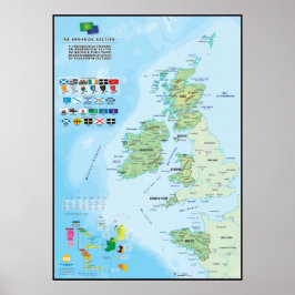 Póster Celtiques de las seis naciones: carta en breton