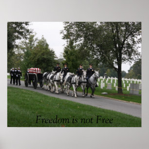 Póster cementerio de caisson Arlington