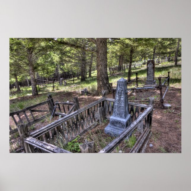 Póster Cementerio de Elkhorn Ghost Town - Montana (Frente)