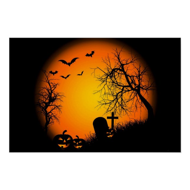 Póster Cementerio de Halloween (Anverso)
