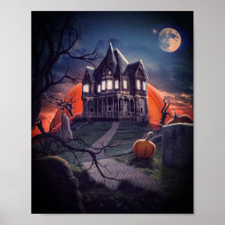 Póster Cementerio de Halloween