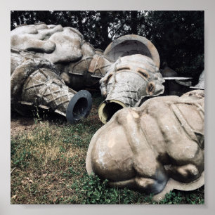 Póster cementerio de helados de fibra de vidrio