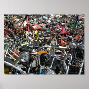 Póster Cementerio de motocicleta- Fotografía