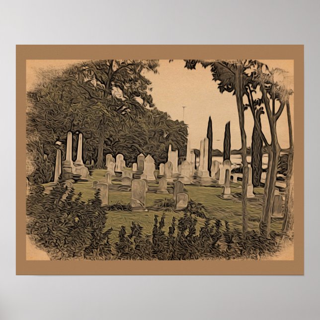 Póster Cementerio de Oakland, Atlanta, GA (Frente)