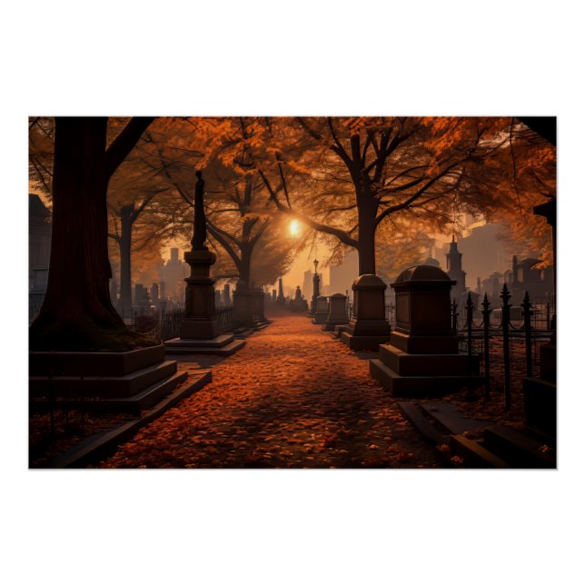 Póster Cementerio de otoño (Anverso)