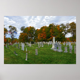 Póster Cementerio de Yard Antiguo, Stowe, Vermont