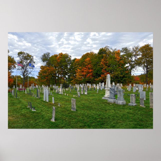 Póster Cementerio de Yard Antiguo, Stowe, Vermont (Frente)
