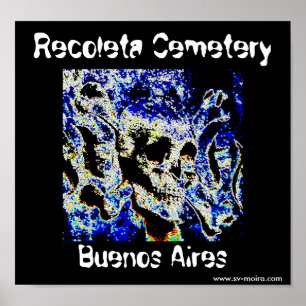 Póster Cementerio Recoleta, Buenos Aires (Solarizado)