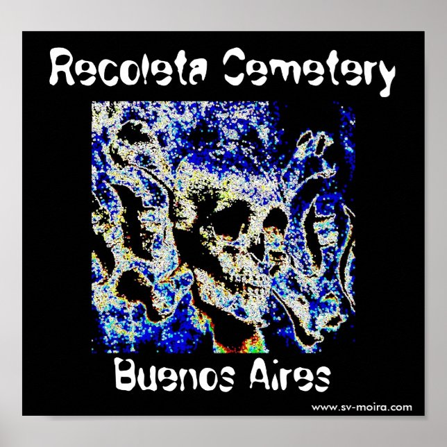 Póster Cementerio Recoleta, Buenos Aires (Solarizado) (Frente)