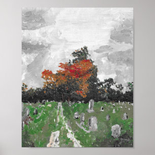 Póster Cementerio Varney, Brunswick Maine, Imprimir