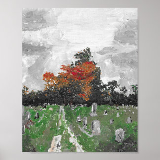 Póster Cementerio Varney, Brunswick Maine, Imprimir