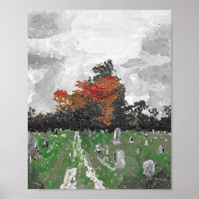 Póster Cementerio Varney, Brunswick Maine, Imprimir (Frente)