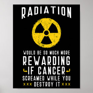 Póster Cemoterapia Conciencia sobre el cáncer Mes Radiólo
