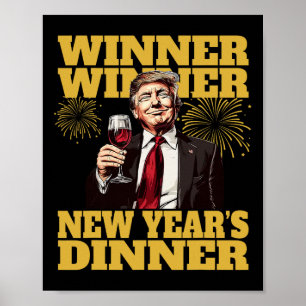Póster Cena de Año Nuevo de Trump 2025 