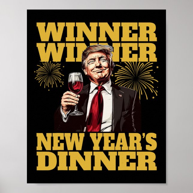 Póster Cena de Año Nuevo de Trump 2025  (Frente)