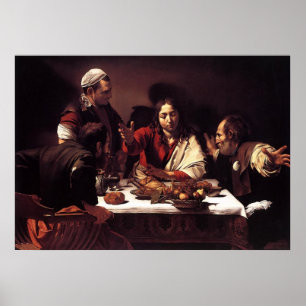 Póster Cena De Caravaggio En Emmaus