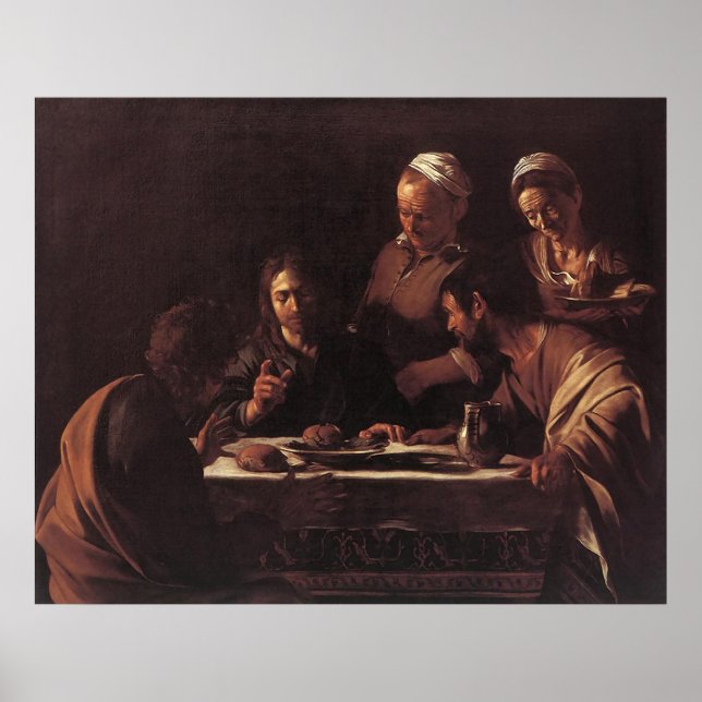Póster Cena De Caravaggio En Emmaus (Frente)