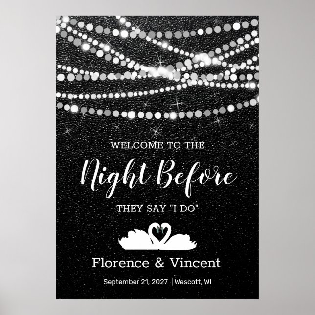 Póster Cena de ensayo Bienvenidos a la noche anterior al  (Frente)