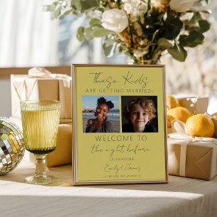 Póster Cena de ensayo de boda de estos niños