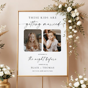 Póster Cena de ensayo de boda de estos niños