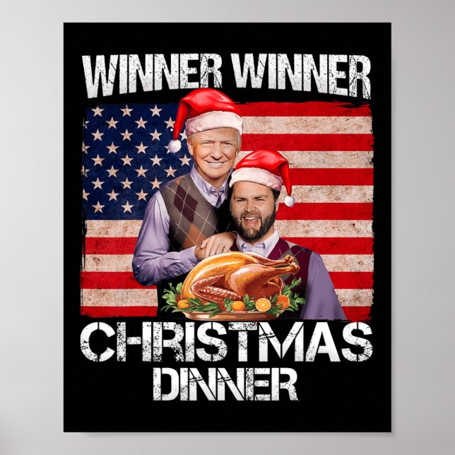 Póster Cena de Navidades ganadores de Trump Vance (Frente)