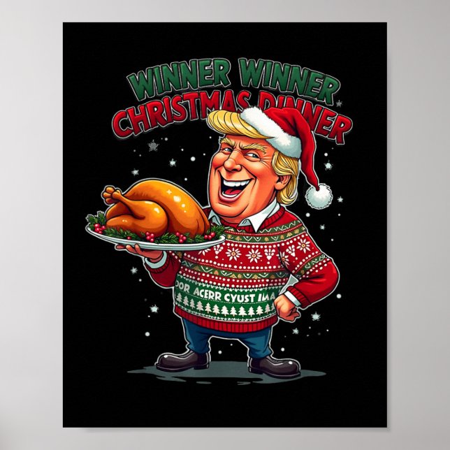 Póster Cena de Navidades ganadores del Humor de Trump (Frente)