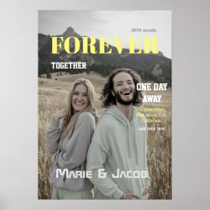 Póster cena de un día de distancia pareja revista foto am