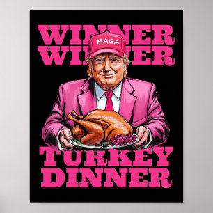Póster Cena divertida para el ganador de Trump