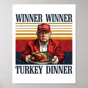 Póster Cena divertida para el ganador de Trump