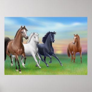 Póster Cena en el Poster de la granja