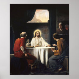 Póster Cena en Emmaus