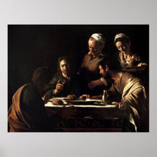 Póster Cena en Emmaus