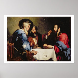 Póster Cena en Emmaus