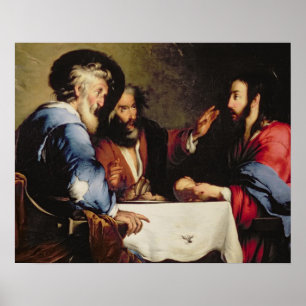 Póster Cena en Emmaus