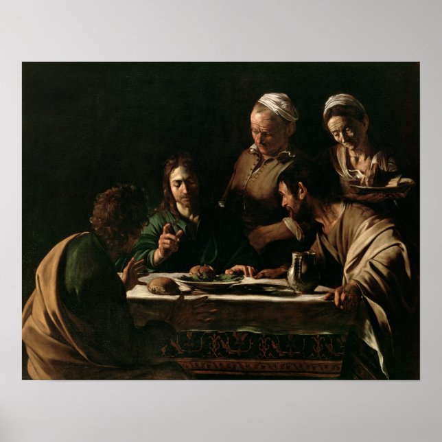 Póster Cena en Emmaus, 1606 (Frente)