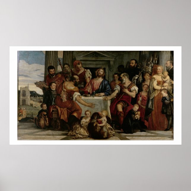 Póster Cena en Emmaus (aceite sobre lienzo) (Frente)