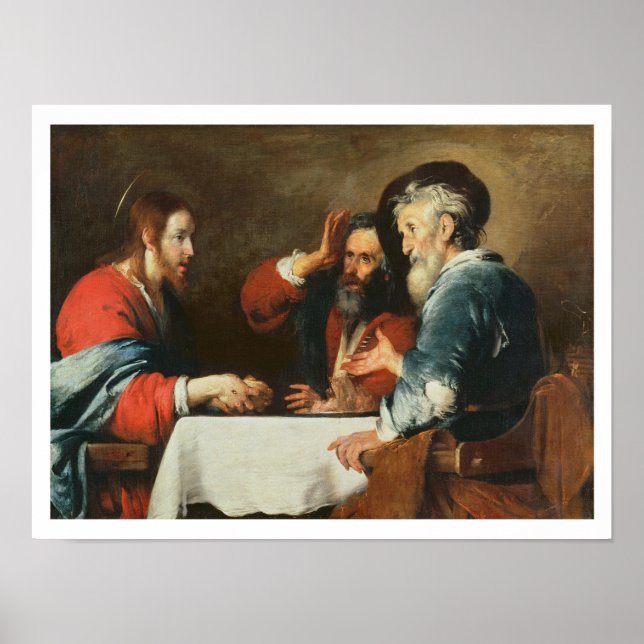 Póster Cena en Emmaus (aceite sobre lienzo) 2 (Frente)