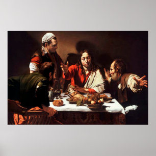 Póster Cena en Emmaus Caravaggio Poster de análisis