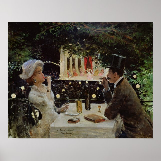 Póster Cena en Les Ambassadeurs, c.1882 (Frente)