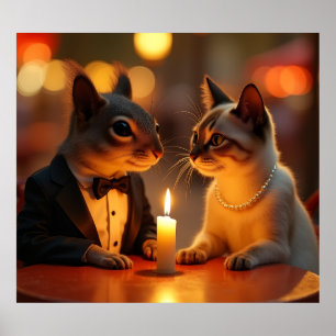 Póster Cena romántica