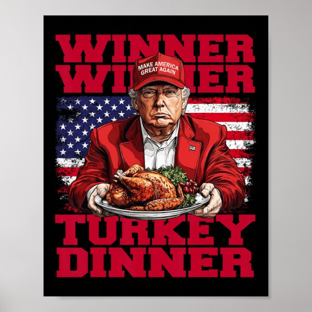 Póster Cena turca del ganador de Trump con humor (Frente)