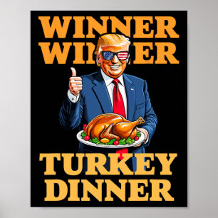 Póster Cena turca del ganador de Trump con humor