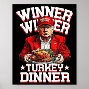 Póster Cena turca del ganador de Trump con humor