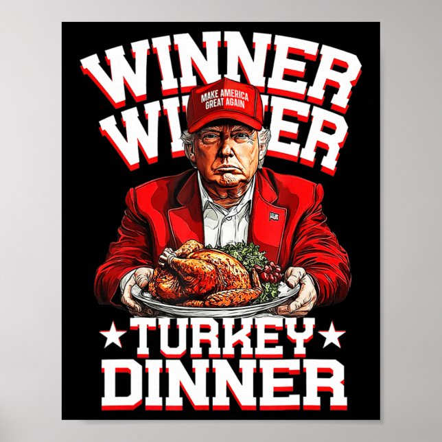 Póster Cena turca del ganador de Trump con humor (Frente)