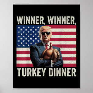 Póster Cena turca del ganador de Trump con humor