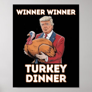 Póster Cena turca del ganador de Trump con humor